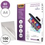 KIT Fellowes Plastificadora Arc A4 + Pack 100 fundas de plastificar AutoAdhesivas Brillo A4 80 Micras