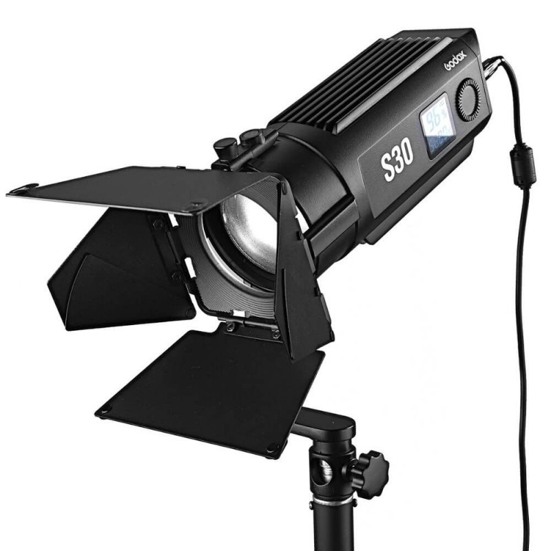 Lámpara LED Godox S30 y aletas SA-08