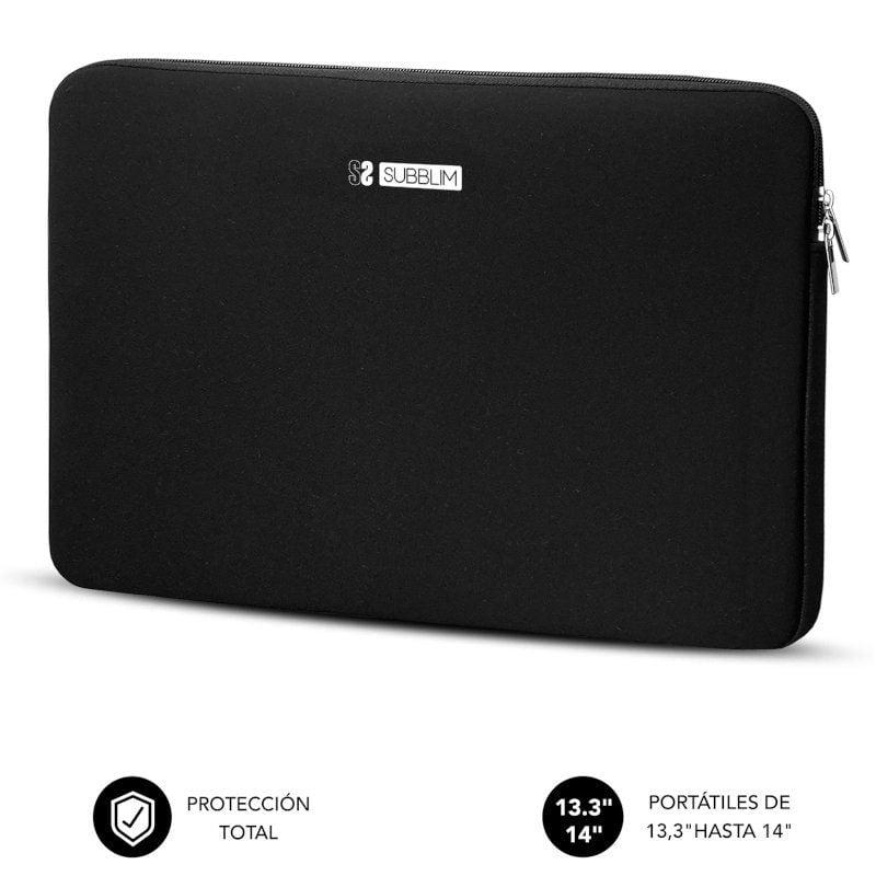 SUBBLIM Funda Subblim Business Laptop Sleeve Neoprene para Portátiles 13.3'-14'/ Negra