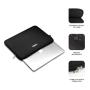 Funda Subblim Business Laptop Sleeve Neoprene V2 para Portátiles hasta 15.6'/ Negra