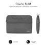 Maletín Subblim Business Laptop Sleeve para Portátiles hasta 15.6'/ Cinta para Trolley/ Gris