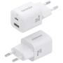 Cargador Gan de Pared Aisens ASCH-30W2P020-W/ 1xUSB Tipo-C/ 1xUSB/ 30W