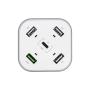 Cargador de Mesa Aisens ASCH-5PQC-W/ 1xUSB Tipo-C/ 4xUSB/ 48W