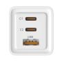 Cargador de Pared Leotec LECSPH65W3W/ 2xUSB Tipo-C/ 1xUSB/ 65W