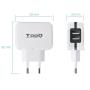 Cargador de Pared TooQ TQWC-1S02WT/ 2xUSB/ 17W