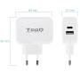 Cargador de Pared TooQ TQWC-2SC02WT/ 1xUSB Tipo-C/ 1x USB/ 27W