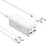 Cargador de Pared Vention FBSWG-EU/ 2xUSB Tipo-C + Cable USB Tipo-C/ 2xUSB/ 100W