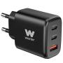 Cargador de Pared Woxter PE26-176/ 2xUSB Tipo-C + Cable USB Tipo-C/ 1xUSB/ 65W