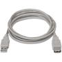 Cable Alargador USB 2.0 Aisens A101-0013/ USB Macho - USB Hembra/ Hasta 2.5W/ 60Mbps/ 1.8m/ Beige