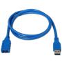 Cable Alargador USB 3.0 Aisens A105-0045/ USB Macho - USB Hembra/ Hasta 9W/ 625Mbps/ 1m / Azul