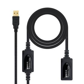 Cable Alargador USB 2.0 Nanocable 10.01.0213/ USB Macho - USB Hembra/ 15m/ Negro