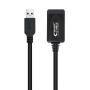 Cable Alargador USB 3.0 con Amplificador Nanocable 10.01.0311/ USB Macho - USB Hembra/ 5m/ Negro