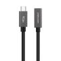 Cable Alargador USB 3.2 Nanocable 10.01.4400/ USB Tipo-C Macho - USB Tipo-C Hembra/ 50cm/ Negro