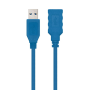 Cable Alargador USB 3.0 Nanocable 10.01.0901/ USB Macho - USB Hembra/ 1m/ Azul