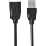 Cable Alargador USB 3.0 Vention VAS-A45-B050/ USB Macho - USB Hembra/ 5Gbps/ 50cm/ Negro