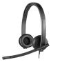 Auriculares Logitech H570E/ con Micrófono/ USB/ Negros