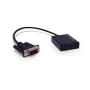 Cable Conversor 3GO C132 HDMI Hembra - VGA Macho/ 28.5cm/ Negro