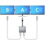 Conversor USB Tipo-C Aisens A109-0625/ 2x HDMI 4K SST MST Hembra - USB Tipo-C Macho - USB Hembra - USB Tipo-C Hembra