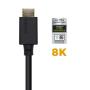 Cable HDMI 2.1 8K Aisens A150-0420/ HDMI Macho - HDMI Macho/ 50cm/ Certificado/ Negro