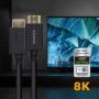 Cable HDMI 2.1 8K Aisens A150-0420/ HDMI Macho - HDMI Macho/ 50cm/ Certificado/ Negro