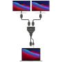 Cable Duplicador HDMI 4K Aisens A123-0654/ 2x HDMI Hembra - HDMI Macho - USB Macho/ 30cm/ Negro