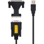 Cable Conversor impresora Nanocable 10.03.0002/ USB Macho - DB9 Macho/ DB25 Macho