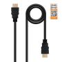 Cable HDMI 2.0 4K Nanocable 10.15.3601/ HDMI Macho - HDMI Macho/ 1m/ Certificado/ Negro