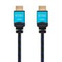 Cable HDMI 2.0 4K Nanocable 10.15.3700/ HDMI Macho - HDMI Macho/ 0.5m/ Negro/ Azul