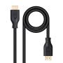 Cable HDMI 2.0 4K CCS Nanocable 10.15.3905/ HDMI Macho - HDMI Macho/ 5m/ Negro