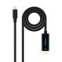 Cable Conversor Nanocable 10.15.5132/ USB Tipo-C Macho - HDMI Macho/ 1.8m/ Negro