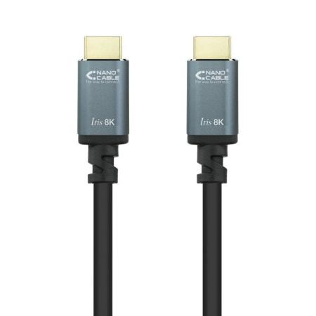 Cable HDMI 2.1 8K Nanocable 10.15.8001/ HDMI Macho - HDMI Macho/ 1m/ Negro