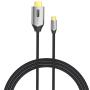 Cable Conversor HDMI 2.0 4K Vention CRBBF/ USB Tipo-C Macho - HDMI Macho/ 1m/ Negro