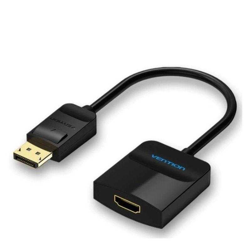Conversor Vention HBGBB/ Displayport Macho - HDMI Hembra/ 15cm/ Negro