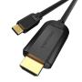 Cable Conversor HDMI 1.4 4K Vention CGUBG/ USB Tipo-C Macho - HDMI Macho/ 1.5m/ Negro