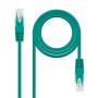 Cable de Red RJ45 UTP Nanocable 10.20.0400-GR/ Cat.6/ 50cm/ Verde