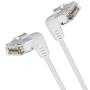 Cable de Red RJ45 UTP Vention IBOWD Cat.6A/ 50cm/ Cabeza Rotatoria 360º/ Blanco