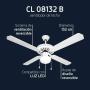 Ventilador de Techo Orbegozo CL 08132 B/ 60W/ 4 Aspas 132cm/ 3 velocidades