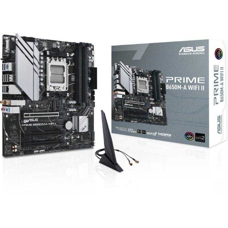 ASUS Placa Base Asus Prime B650M-A WIFI II Socket AM5/ DDR5/ PCIe 5.0/ Micro ATX