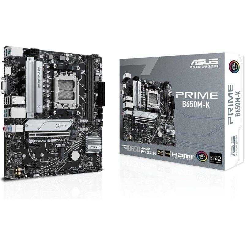 ASUS Placa Base Asus Prime B650M-K/ Socket AM5/ DDR5/ PCIe 5.0/ Micro ATX
