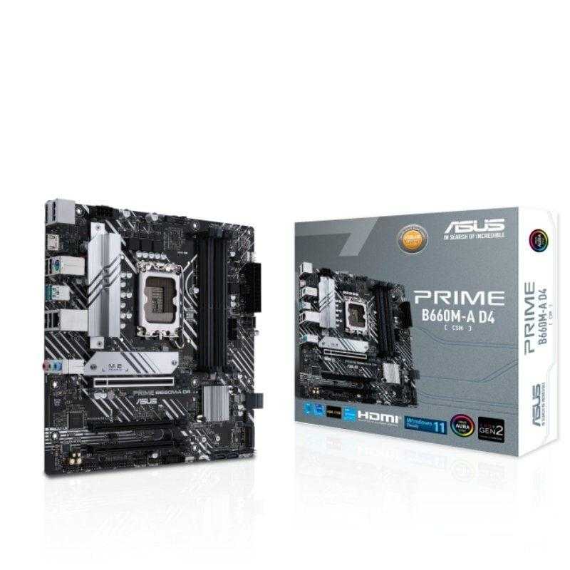 ASUS Placa Base Asus Prime B660M-A D4-CSM/ Socket 1700/ DDR4/ PCIe 4.0/ Micro ATX
