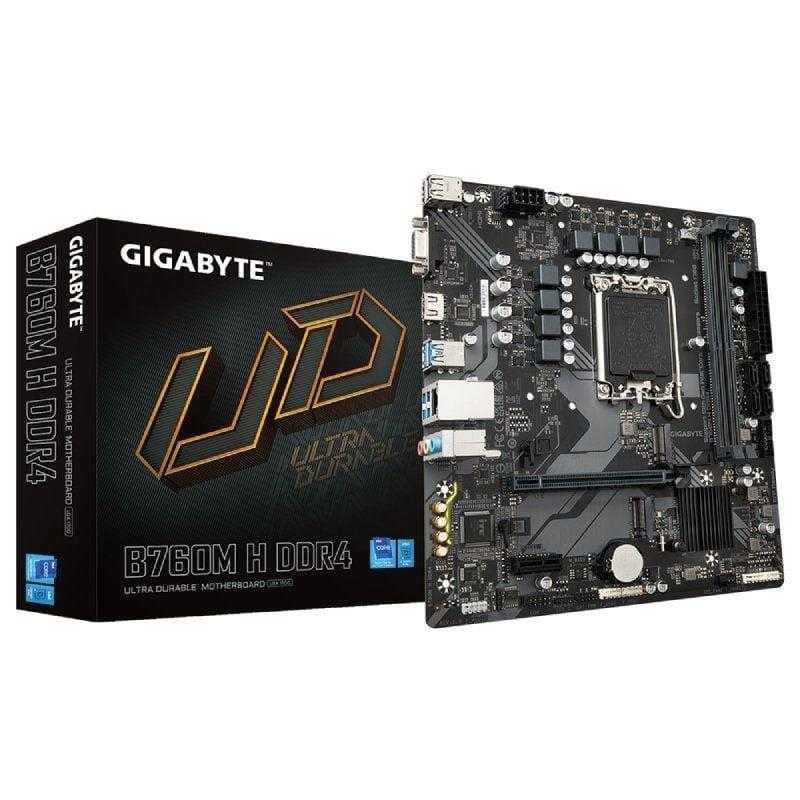 GIGABYTE Placa Base Gigabyte B760M H DDR4 Socket 1700/ DDR4/ PCIe 4.0/ Micro ATX