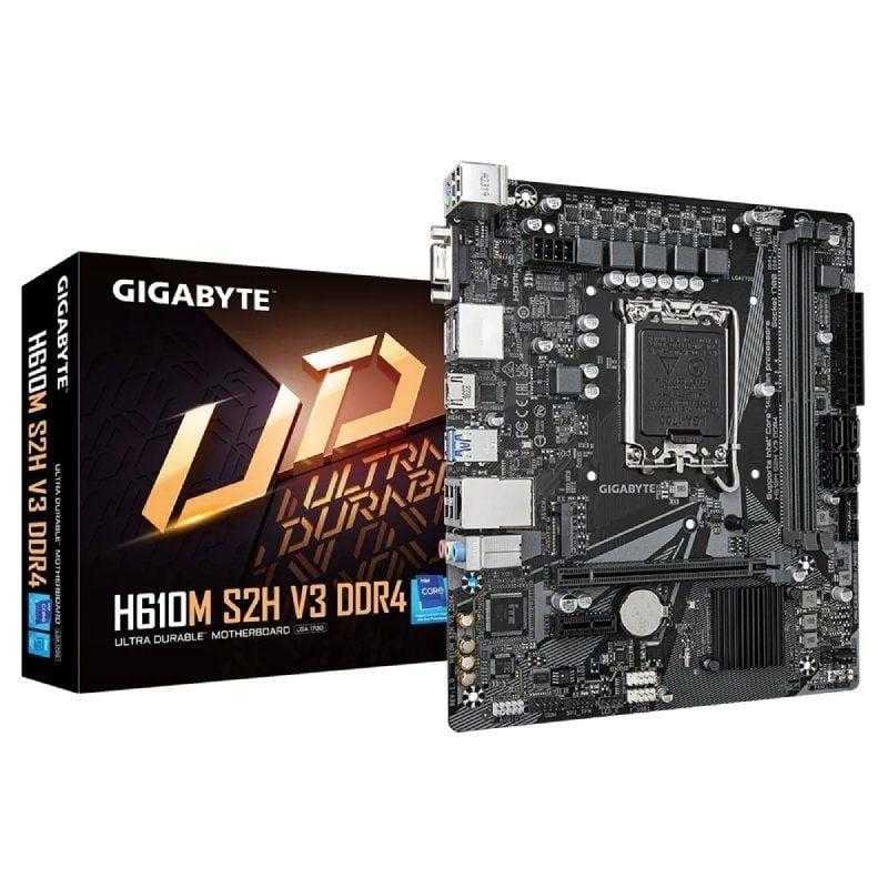 GIGABYTE Placa Base Gigabyte H610M S2H V3 DDR4 Socket 1700/ DDR4/ PCIe 4.0/ Micro ATX