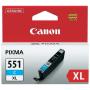 Cartucho de Tinta Original Canon CLI-551C XL Alta Capacidad/ Cian