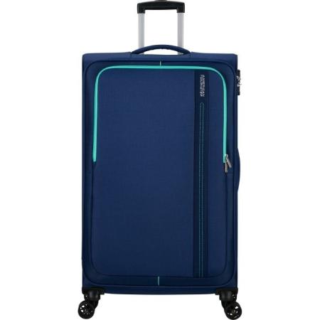 Maleta de Cabina American Tourister Sea Seeker Spinner 80cm/ 80x47.5x28.5cm/ 4 Ruedas/ Marino Combate