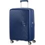 Maleta Mediana American Tourister SoundBox Spinner 67cm/ 67x46.5x29cm/ 4 Ruedas/ Azul Marino