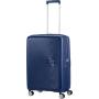 Maleta Mediana American Tourister SoundBox Spinner 67cm/ 67x46.5x29cm/ 4 Ruedas/ Azul Marino