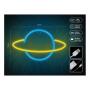 Luz Neon Forever Light Neon LED Saturn Yellow Blue/ Funciona a Pilas y USB