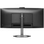 Monitor Profesional Ultrapanorámico Curvo Philips 34E1C5600HE 34'/ WQHD/ Webcam/ Multimedia/ Regulable en altura/ Negro