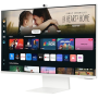 Smart Monitor Samsung M8 S32DM801UU 32'/ 4K/ Smart TV/ Webcam/ Multimedia/ Regulable en altura/ Blanco