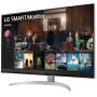 Smart Monitor LG 32SQ700S-W 31.5'/ 4K/ Smart TV/ Multimedia/ Regulable en altura/ Plata y Blanco